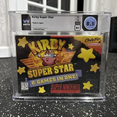WATA 8.5 A+ Kirby Super Star Nintendo SNES FACTORY SEALED Made In Japan POP 15 - Image 1 of 4