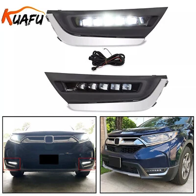 2017 年 2018 年本田 CRV CR-V LED 日间行车灯雾灯一对 LH 右握 — 第 1/4 张图片