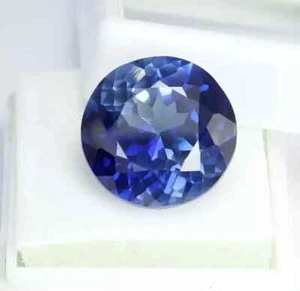 Zaffiro Blu Naturale 5,25 Ct Taglio Tondo Rara Gemma Sciolta Certificata + Regalo - Foto 1 di 7