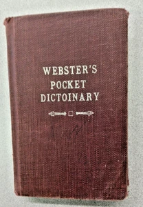 Websters Pocket Dictionary, 1947 Vintage With a Rare Spelling Error on the Cover - Picture 1 of 18