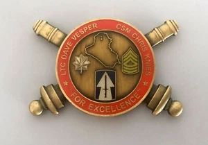 LTC DAVE VESPER CSM CHRIS KNIES "For Excellence" REX PUGNA Field Artillery Arms - Picture 1 of 2