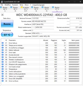 Western Digital 400Gb SATA Hard Disk 7200RPM 3.5 inch Internal HDD WD4000AAJS - Afbeelding 1 van 3