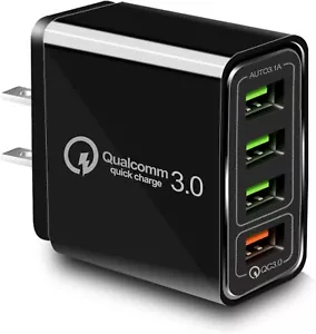 4 Port Fast Quick Charge QC 3.0 USB Hub Home Wall Charger Power Adapter US Plug - Picture 1 of 4