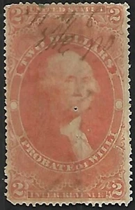 USA 1863 PROBATE OF WILL REVENUE STAMP - Picture 1 of 2
