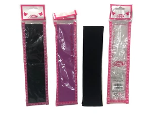 3 FASCE ELASTICHE PER CAPELLI FASCIA TESSUTO ELASTICO 2 NERE 1 FUCSIA LARGA CM 5 - Imagen 1 de 1