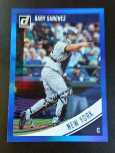 Gary Sanchez-2018 Donruss Baseball-Blue Holo-nrmt/mt/8-no.150-Yankees - Picture 1 of 3