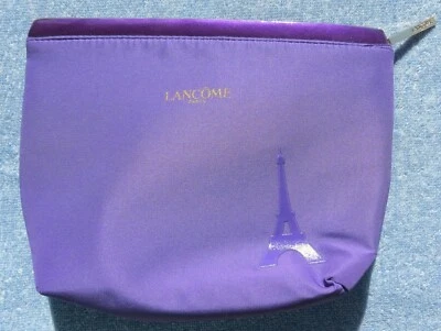 Bolso de Cosméticos Lancôme of Paris Púrpura con Cremallera con Acento Torre Eiffel *NUEVO* Foto 1 de 4