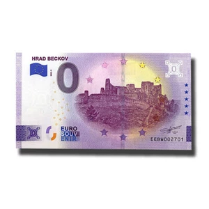 0 Euro Souvenir Banknote Hrad Beckov Castle Slovakia EEBW 2023-2 - Picture 1 of 3
