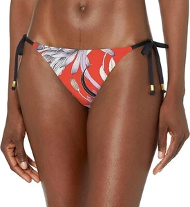 Trina Turk Damen-Bikiniunterteil Standard-Seitenkrawatte Hipster 2 Blumenmuster neu mit Etikett - Bild 1 von 12