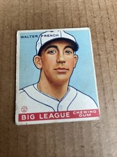 1933 Goudey Walter French RC #177 Knoxville Smokies Von Baseball Card VG (d3)