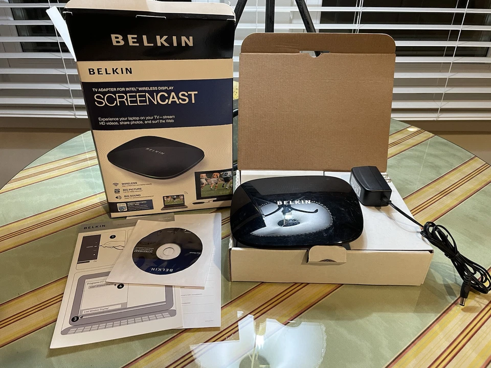 Adaptador de TV Belkin ScreenCast para pantalla de computadora inalámbrica Intel Full HD nuevo Foto 1 de 1