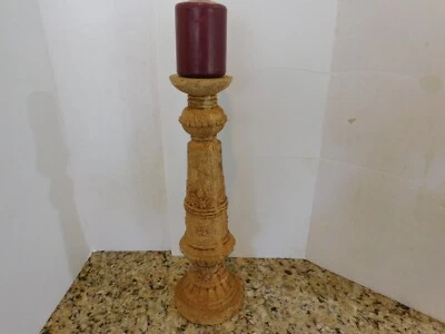 Suporte de vela pilar estilo tropical exclusivo - Madeira/resina - Pintado à mão - Filipinas - Imagem 1 de 4