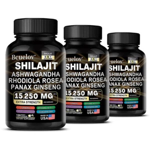 Shilajit Pure Himalayan 9000MG Energy Booster Ashwagandha 2000MG - Foto 1 di 15