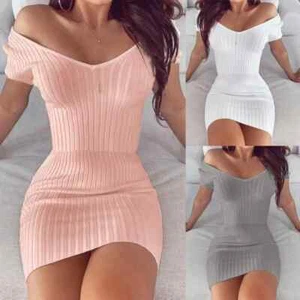 Vestidos De Fiesta Cortos Para Mujer Vestido Casual Bodycon Elegantes Noche - Imagen 1 de 9