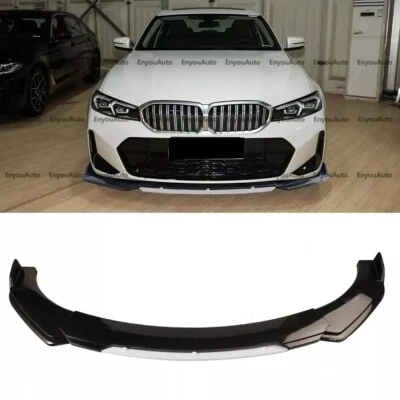 For BMW 740i 750i Series Front Bumper Lip Spoiler Splitter Gloss Black White Foto 1 de 4