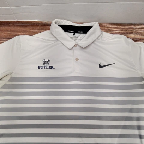 NIKE Butler Bulldogs Mens Size Medium Short Sleeve Collared Golf Shirt Cover