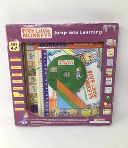 Five Little Monkeys Jump Into Learning CD & Workbooks. Kindergarten Ages 4-7 - Picture 1 of 2