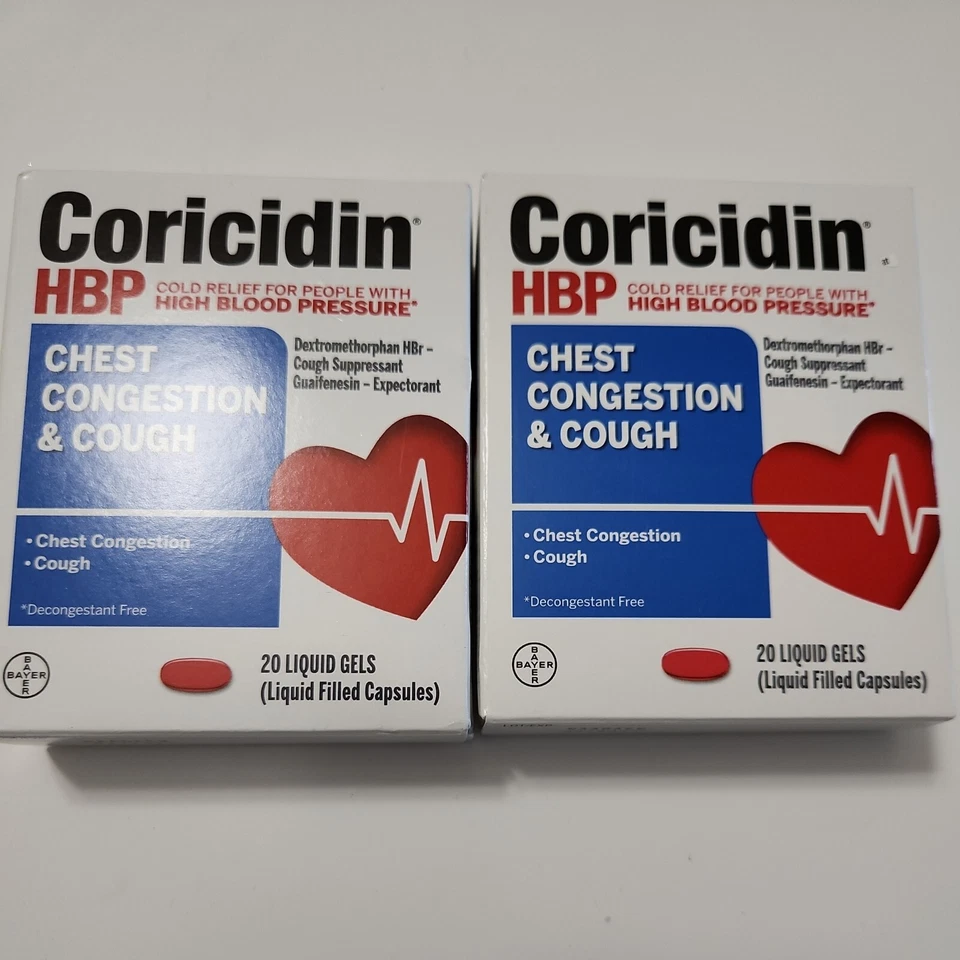 Coricidin Hbp Chest Congestion Cough For High Blood Pressure Exp x2 2026+ - Image 1 of 4
