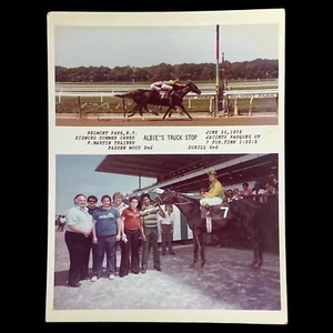 Vintage 1978 Pferderennen Foto Belmont ALBIE'S TRUCK STOP Gewinner Farbe - Bild 1 von 1