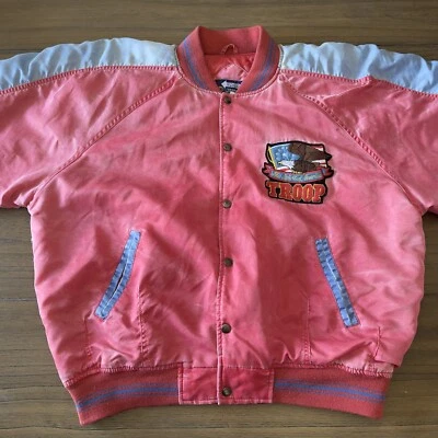 罕见复古 WORLD OF TROOP The Spirit of America 夹克男式 1990 年代无尺寸 — 第 1/4 张图片