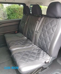 TAILORED SEAT COVERS For MERCEDES VITO 447 8 SEATS 2014 - 2025 ART. LEATHER - Picture 1 of 13