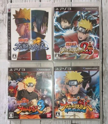 Lot 4 NARUTO Narutimate Storm 1 2 3 & Generation set PS3 Japanese Ver. Tested - Image 1 of 4