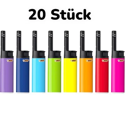 BIC EZ Reach Stabfeuerzeug Model J38, Das ultimative Feuerzeug - 20 Stück