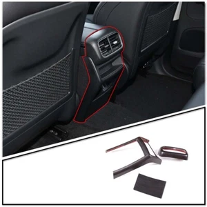 ABS Oak Grain Rear Air Outlet Trim Anti Kick Protect Cover For Benz GLE 2020-22 - Picture 1 of 12