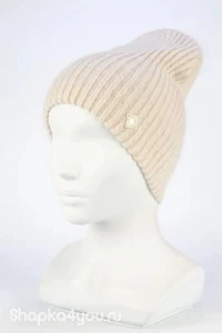Sombrero de Angora de Invierno para Mujer Talla Mediana Color Beige - Imagen 1 de 3