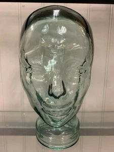 Getönte grüne Glaskopf lebensgroße Schaufensterpuppe Perücke oder Hut Display Made in Spain - Bild 1 von 9