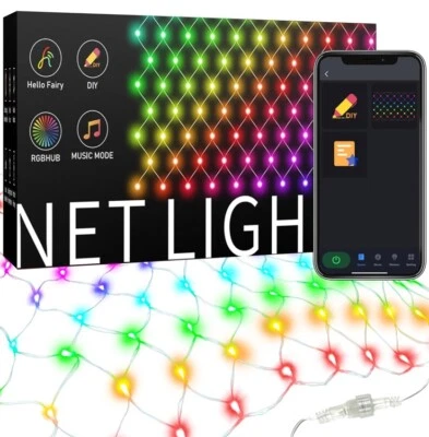 Smart Net Lights Outdoor APP Programmable, 150 LEDs 4 x 6 ft Christmas Net 3 Set - Image 1 of 4