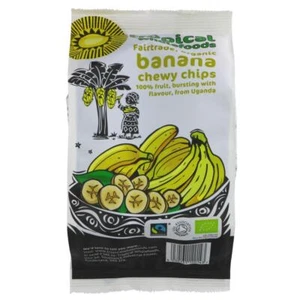 Tropical Wholefoods Dried Banana Chips 150g - Picture 1 of 4
