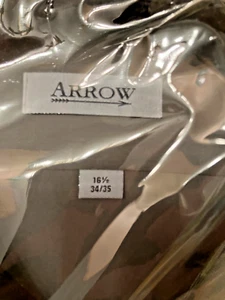 Arrow Shirt Mens 16.5 34-35 Slate  Dress Classic Button Long Sleeve Pocket NEW - Picture 1 of 5