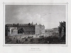 BERLIN: Neue Wache und Zeughaus. Stahlstich Kurz um 1880 - Picture 1 of 1