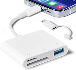 SD Card Reader for Iphone Ipad, Micro SD Card Reader Memory Card Reader with USB - Picture 1 of 12