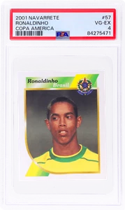 2001 Navarrete Copa America Sticker Ronaldinho #57 PSA 4 - Picture 1 of 2