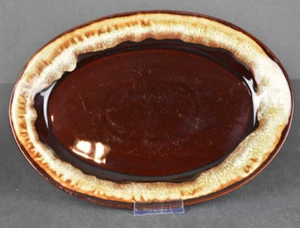 Pfaltzgraff Brown Drip Oval Platter #20 10" x 14" - Picture 1 of 7