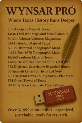 **** 256 GB DE HISTORIA DE TEXAS EN MAPAS HISTÓRICOS, MAPAS TOPOGRÁFICOS, LIBROS HISTÓRICOS**** Foto 1 de 4