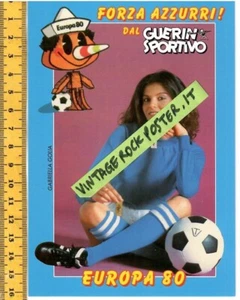EUROPA 80 calcio football - Gabriella Golia - postcard - cartolina calcio ITALIA - Imagen 1 de 1
