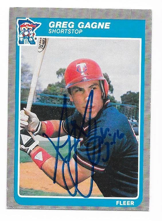 GREG GAGNE 1985 FLEER UPDATE AUTOGRAPHED SIGNED # U-43 TWINS - Image 1 of 1