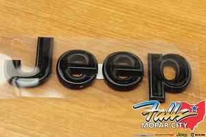 2012-2018 Jeep Wrangler JK Black Jeep Replacement Hood Emblem Nameplate Mopar - Picture 1 of 6