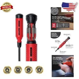 Heavy-Duty 15-in-1 Screwdriver with Patented Features & Lightweight Design - Picture 1 of 10