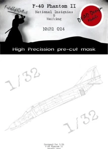 F-4E Phantom II National Ins. Mask for 1/32 Academy - DEAD Design NM32036 - Picture 1 of 2