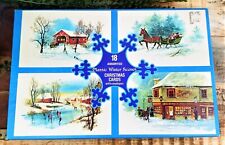 Vintage CLEO Classic Winter Scenes Embossed Christmas Greeting Cards 18 Boxed
