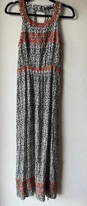 THML Jameson Maxikleid bestickt orange und schwarz Neckholder - Bild 1 von 7