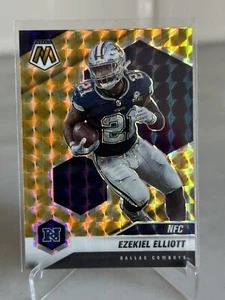 2021 Mosaic Football Ezekiel Elliot Reactive Yellow Prizm NFC 215 Dallas Cowboys - Picture 1 of 2