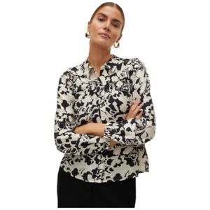 Vero Moda Consciente Camisa Mujer, Blanca Negra Botton Abajo Ivone 10301042 - Imagen 1 de 6