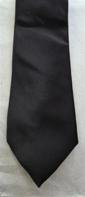 Corbata formal clásica negra lisa Madison 125792 nueva sin etiquetas Foto 1 de 3