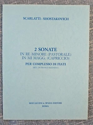 Scarlatti-Shostakovich 2 Sonate D Minor Pastoral E Major Capriccio For Wind Inst - Image 1 of 3