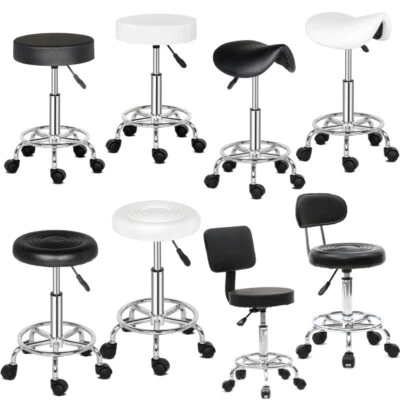 Rollhocker Arbeitshocker Drehhocker Hocker mit Lehne Praxishocker Mehrere Stile - Bild 1 von 4